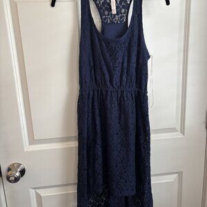 Xhiliration S/P blue dress low/high